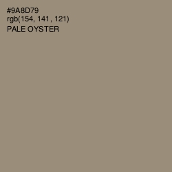 #9A8D79 - Pale Oyster Color Image